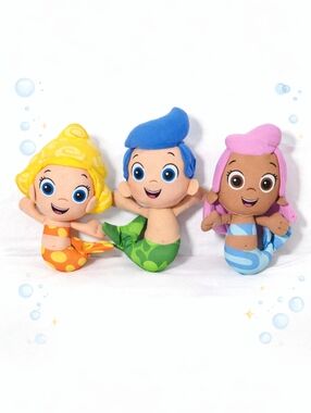 Bubble Guppies Plush Lot Molly Gil Oona Dolls 8” Nickelodeon